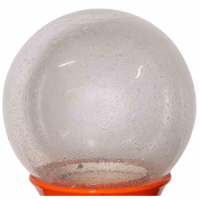 Orange Table Lamp by Carlo Nason, Murano Glass and Metal, Italy, 1960s For Sale - Image 3 of 5