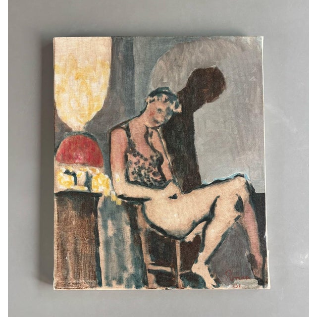 Roman, Nude Model Resting, 2001, Oil Painting on Canvas For Sale - Image 6 of 9