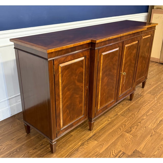 Hepplewhite Four Door Buffet by Leighton Hall - Showroom Sample For Sale - Image 9 of 13