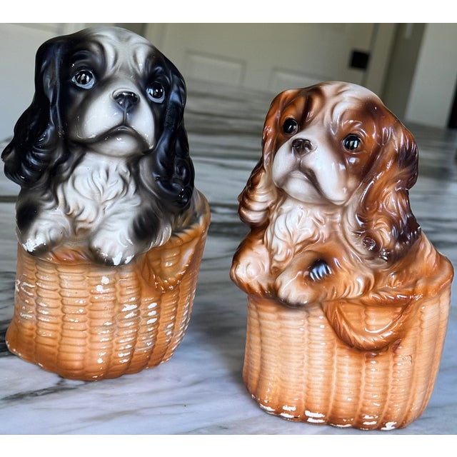Made in Japan Mid-Century King Charles Spaniel Figures - A Pair For Sale - Image 10 of 15
