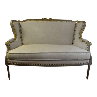 19th Century French Louis XVI Style Loveseat or Canape For Sale