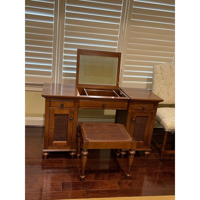 Restoration Hardware British Cane Vanity Chairish