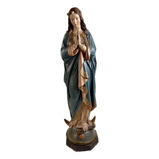 Large Statue of the Immaculate Conception by Roth for Mayer & Co., Munich Royal Institute of Christian Art, 1885 For Sale
