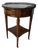 19th Century Louis XVI-Style Bouillotte End Table With Marble Top, Brass Gallery & Casters For Sale