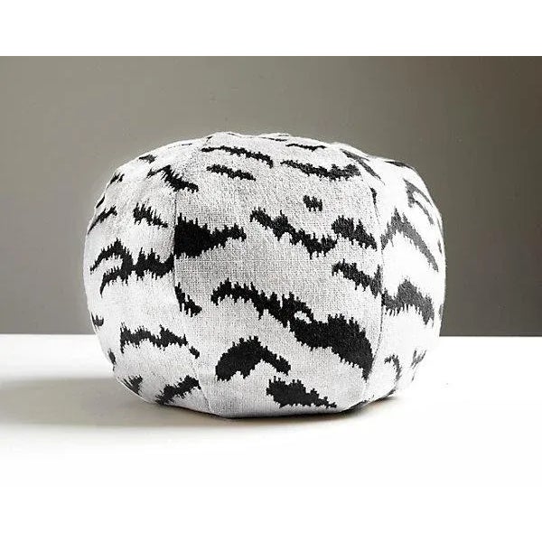 Contemporary The House of Scalamandré Tigre Sphere Pillow, Off-White & Black For Sale - Image 3 of 3