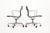 Eames Herman Miller Black Leather Office Chair Thin Pad Aluminum Group For Sale - Image 9 of 11