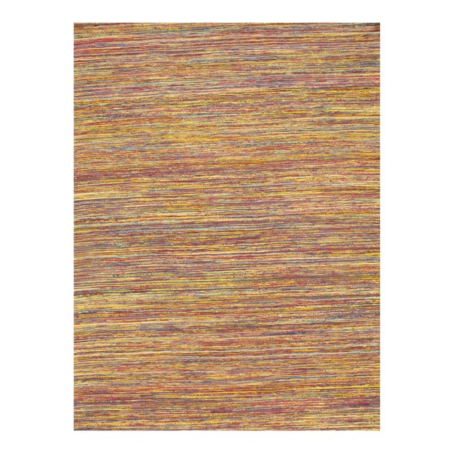 Pasargad NY Sari-Silk Modern Flat Weave Rug - 9' X 12' For Sale