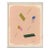 Blush Pink Playful Abstract 'Confetti' Art Print, Geometric Shapes, 38 X 30 Print in Wood Frame For Sale