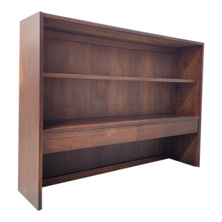 Mid Century Modern Walnut Bookcase / Hutch, C. 1960's For Sale
