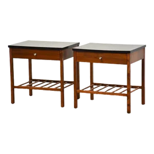 1960s Refinished Nightstands by Stanley - a Pair
