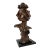 Late 20th Century Art Nouveau Female Bust Bronze Sculpture For Sale