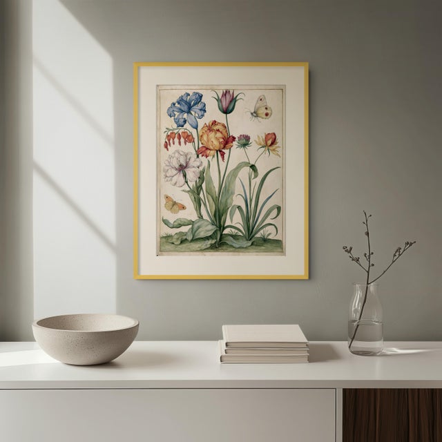 English Butterflies and Flowers — Antique Botanical Fine Art Print After a 19th-Century Watercolor Fine Art Print For Sale - Image 3 of 5