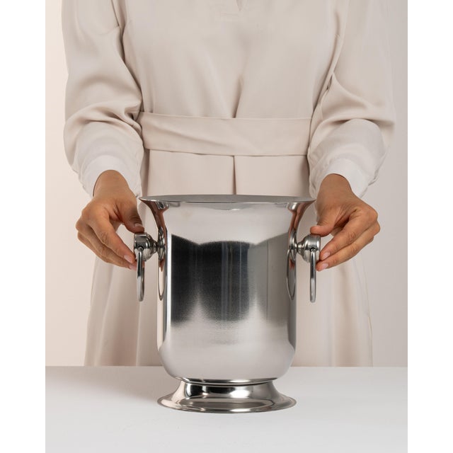 Mid 20th Century France Silver Ice Bucket For Sale - Image 9 of 15