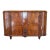 Mid 20th Century Italian-Made French Art Deco Walnut Burl & Mahogany Sideboard With Green Onyx Top For Sale
