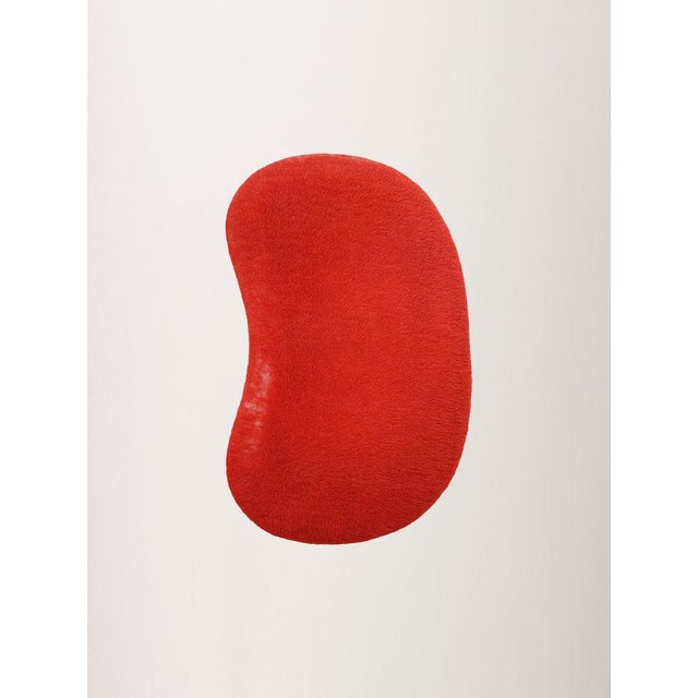 Scandinavian Stool in Red Velvet and Brass, 1950s For Sale - Image 9 of 10