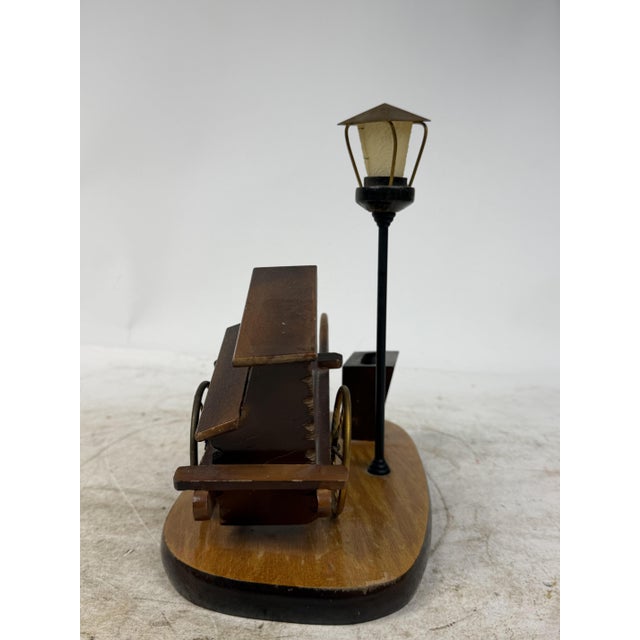 1930s Wooden Ashtray with Decorative Carriage, 1930s For Sale - Image 5 of 10