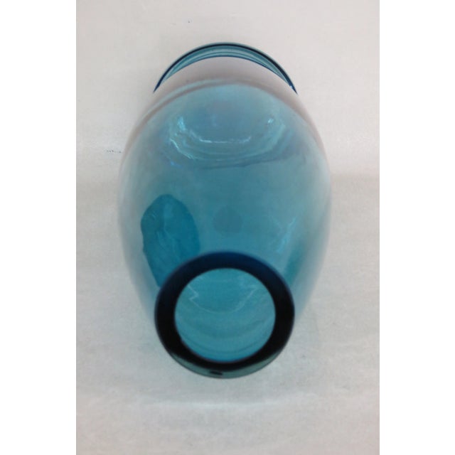 Waterford Crystal Marquis by Waterford Crystal Blue 16 Inches Mid Century Tall Vase For Sale - Image 4 of 12