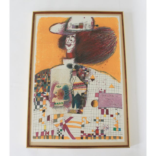 Figurative Vintage Theo Tobiasse Signed & Limited Lithograph Print - A Pair For Sale - Image 3 of 12