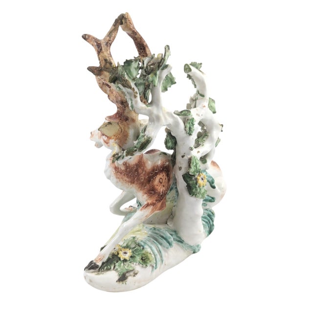 Hollywood Regency Porcelain Stag Figure with Bocage from Derby, England, 1755-1765 For Sale - Image 3 of 13