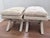 Pair of Upholstered X Leg Benches For Sale - Image 12 of 14