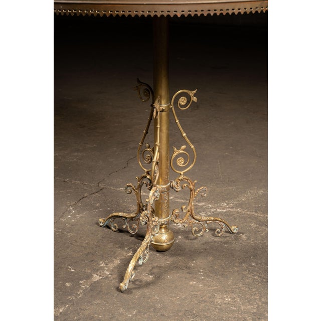 Antique Multi-Tier Brass Candelabrum Table on Ornate Stand For Sale - Image 11 of 12