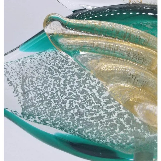 1970s Archimede Seguso Fish Murano Glass Bottle For Sale - Image 11 of 13