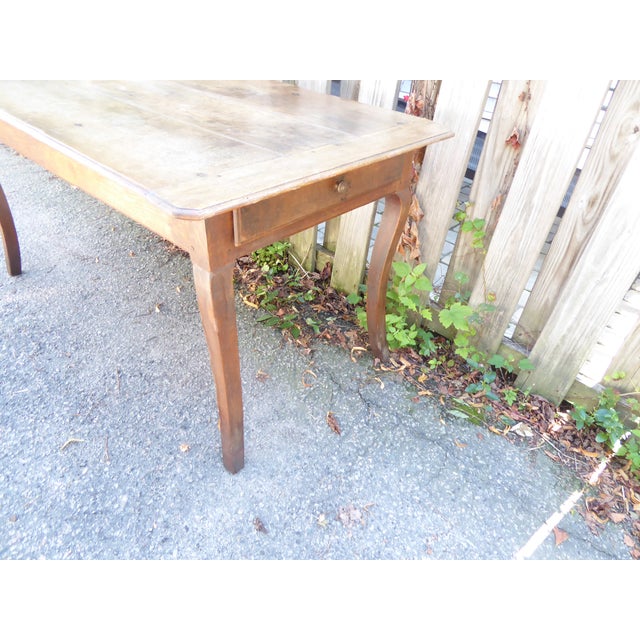Mid 18th Century 18th Century French Weathered Oak Dining Table For Sale - Image 5 of 7