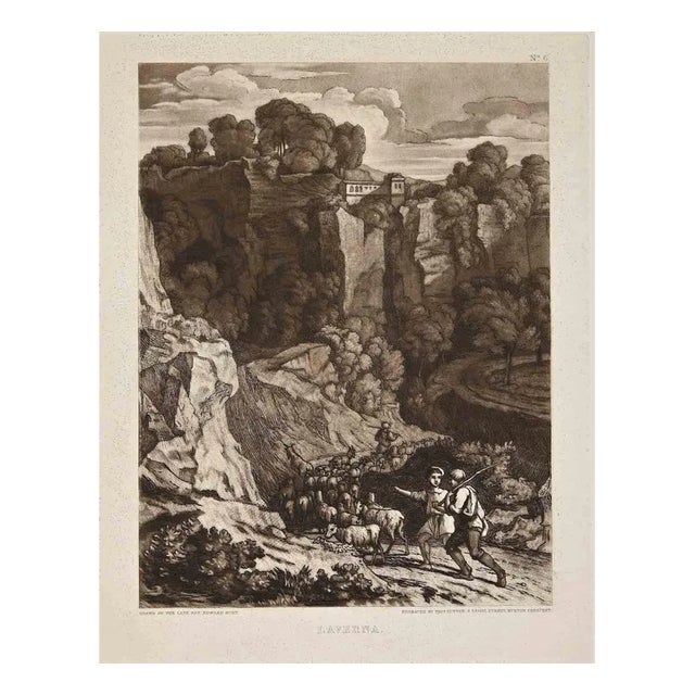 Thomas Lupton, View of La Verna, Etching, Early 19th-Century For Sale