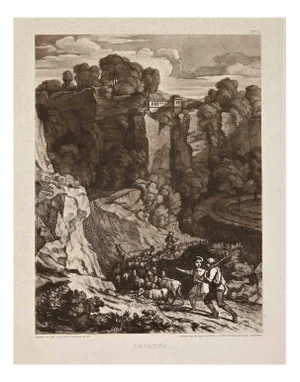 Thomas Lupton, View of La Verna, Etching, Early 19th-Century