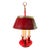Antique Red Metal Tole French Bouillotte Table Lamp For Sale