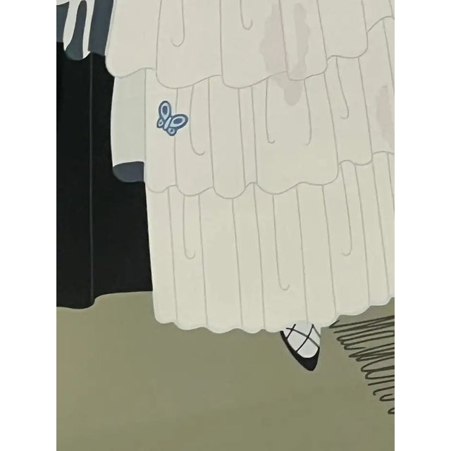 Green Erte - Romain De Tirtoff Erte 1985 Debutante Silk Screen Serigraph Limited Edition of 300 Signed & Framed 1985 For Sale - Image 8 of 15