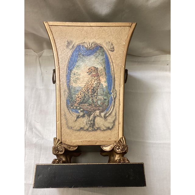 1960s Vintage Tolware Style Leopard Print Umbrella Stand For Sale - Image 5 of 5