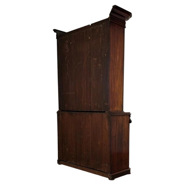 Antique English Mahogany Bookcase, 1800s For Sale - Image 11 of 15