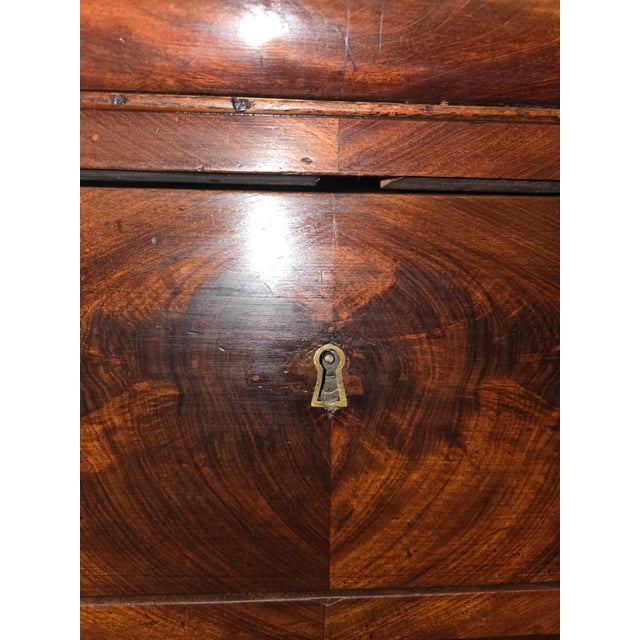 Louis Philippe Walnut Commode With Marble Top For Sale - Image 4 of 5