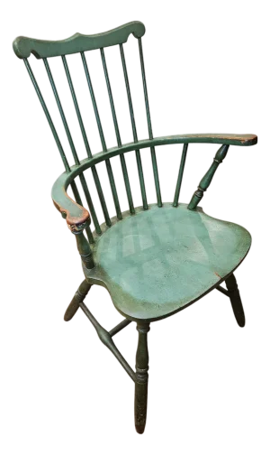 Mid 19th Century Conant Bros. Maple Comb Back Chair