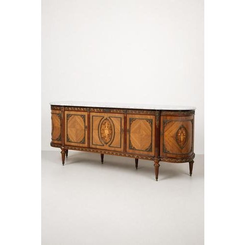 Large Louis XVI Style Sideboard with Marble Top by JP Ehalt For Sale - Image 10 of 10
