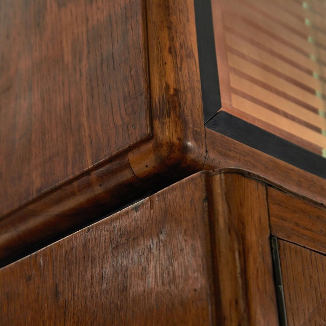 Vintage Oak Display Cabinet with Sliding Glass Panels, 1950s For Sale - Image 11 of 18