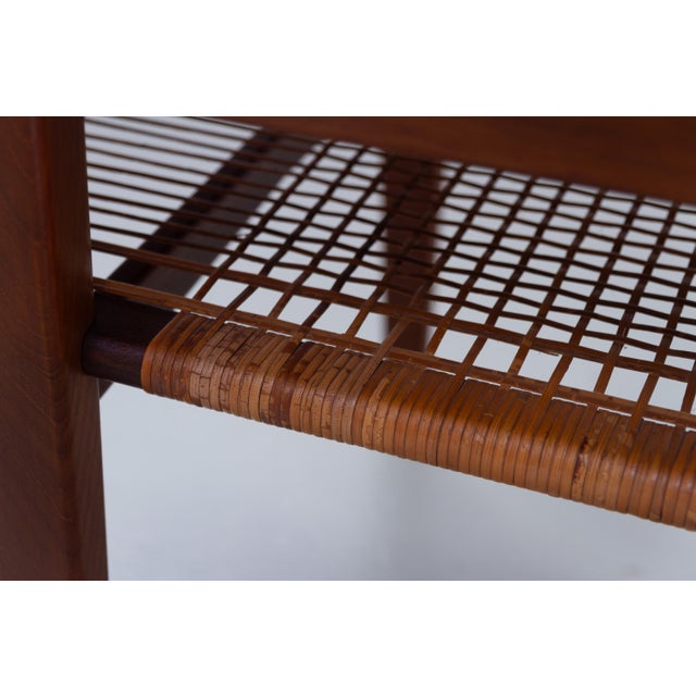 Danish Walnut and Cane Coffee Table by Anton Kildeberg, 1960s For Sale - Image 6 of 18