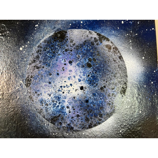 Modern Planet Earth - Space Oil on Canvas Painting For Sale In Miami - Image 6 of 13