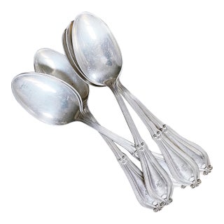 Set of 10 Antique Silver Plated Tiffany & Co Table Spoons For Sale