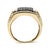 Haus of Brilliance Men's 14K Yellow Gold Plated .925 Sterling Silver 1 1/2 Cttw White and Black Treated Diamond Cluster Ring (Black / I-J Color, I2-I3 Clarity) - Size 9 For Sale - Image 4 of 6