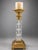 Hollywood Regency Vintage Hollywood Regency Gold and Clear Acrylic Pillar Candle Holder For Sale - Image 3 of 6