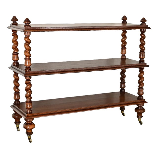 English 19th Century Oak Butler’s Trolley For Sale