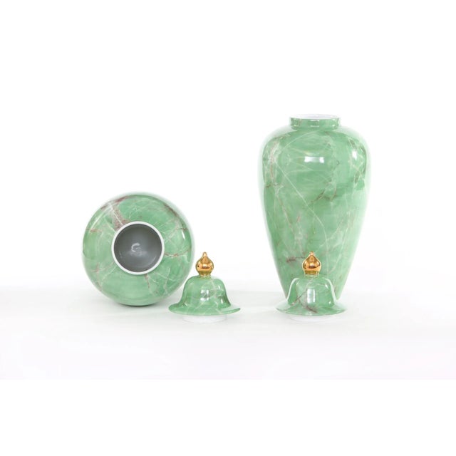 Mid-Century Modern Mid Century Modern English Porcelain Covered Urns For Sale - Image 3 of 12