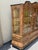Chinoiserie 1970s Hand Painted Gold Leaf Chinoiserie Vitrine Burl Wood Display Cabinet For Sale - Image 3 of 16