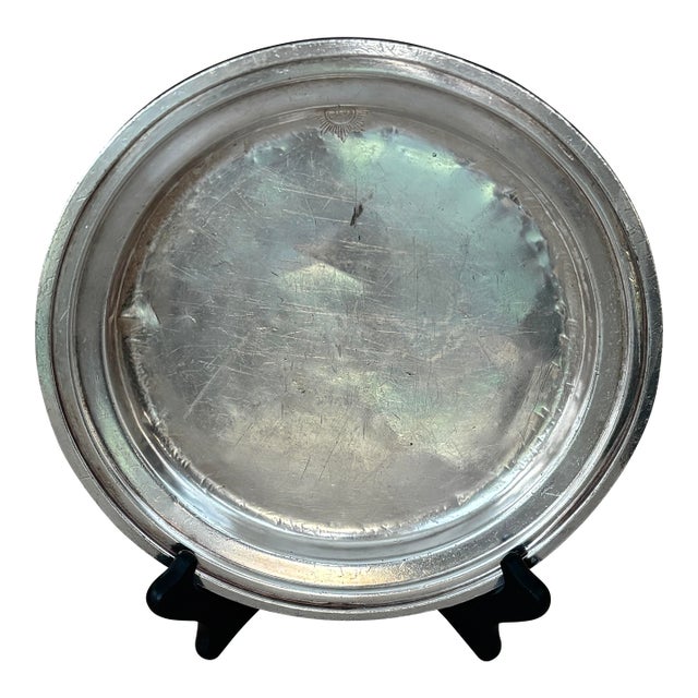 Antique Silver Plate Platter Diplomat Hotel Miami 10” For Sale