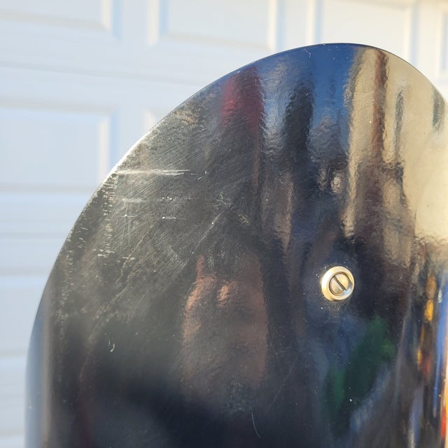 1980s Postmodern Lipstick Mirror, Black Fiberglass Freestanding Floor Mirror, Manner of Roger Lecal For Sale - Image 11 of 11