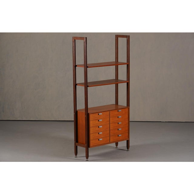 Vintage Italian Teak Wall Unit, 1960s For Sale - Image 9 of 12