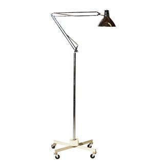 Luxo Chrome Hospital Floor Lamp For Sale