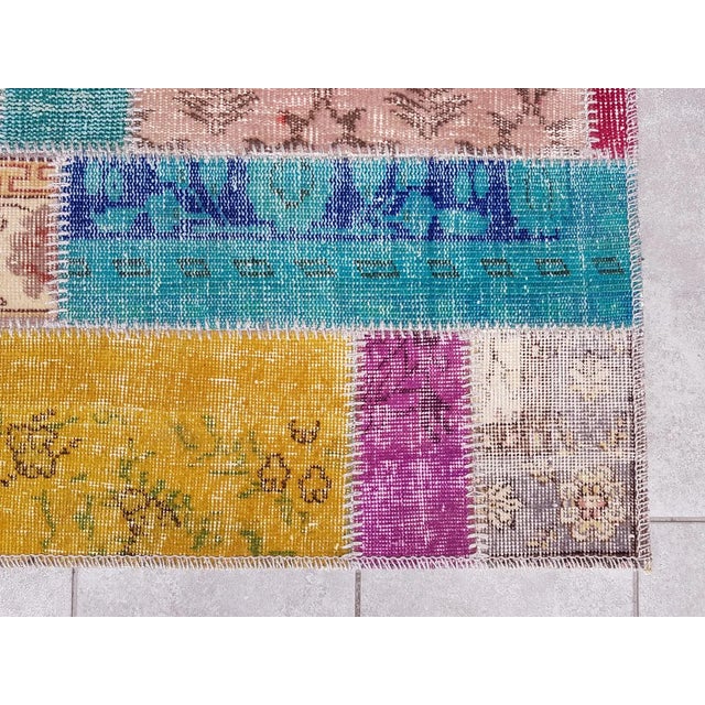 Vintage Anatolian Wool Runner Carpet For Sale - Image 9 of 10